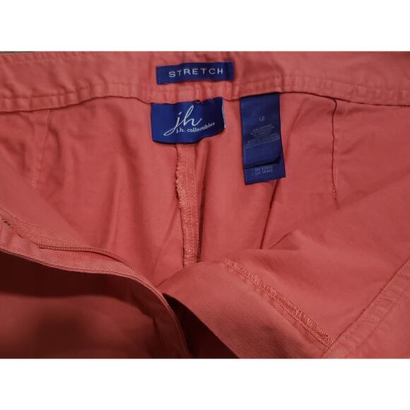 JH Collectibles Stretch Coral / Pink Stretch Capri Slacks / Pants | Size 12 - Picture 4 of 6